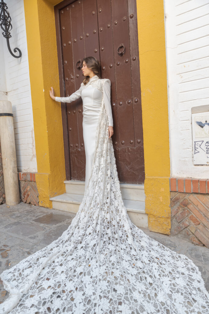 Vestido de novia a media Franc Sarabia